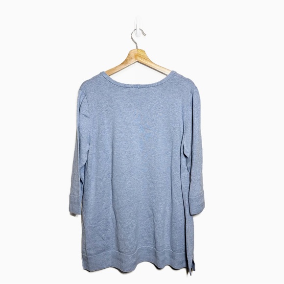 Jeanne Pierre Chambray Heather Longline Sweater - Picture 7 of 7